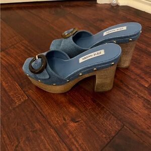 Steve Madden Jean Blue Platform Heels